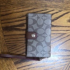 Brown coach wallet/wristlet NEW